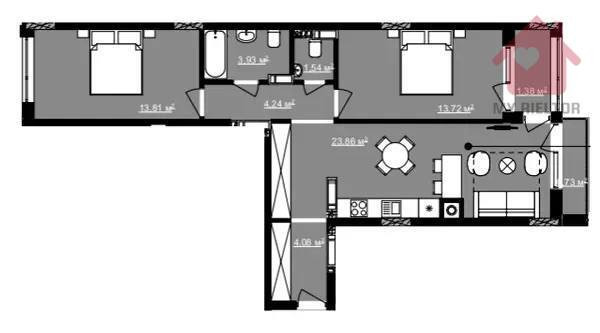 Продаж Квартира 2-кімнатна, 5/8 поверх на Капушанська, 150 Ужгород - фото 10