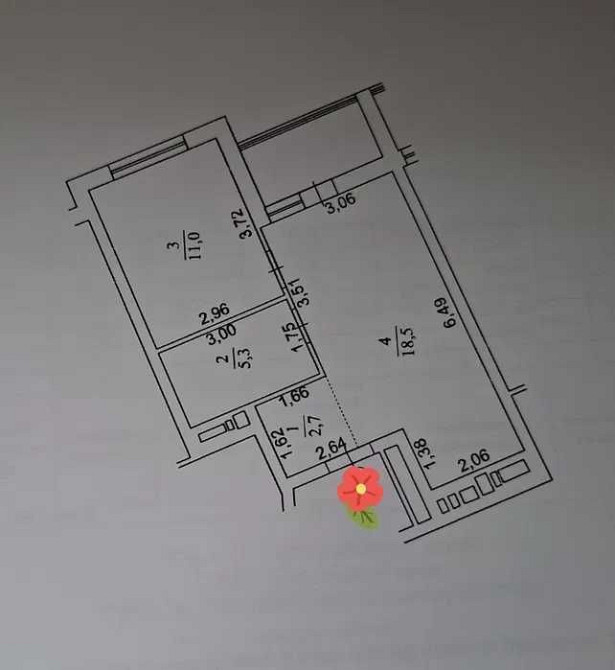 Продаж Квартира 1-кімнатна, 16/17 поверх на Берестейський вул., д. 65Д Київ - фото 7