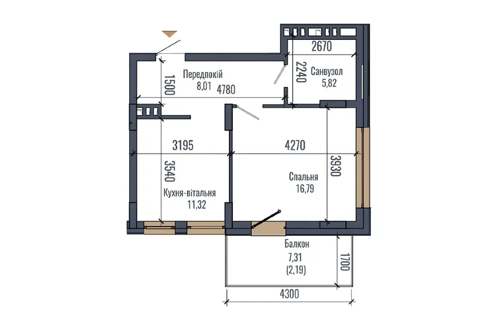 For sale 1-room Apartment 44 sq.m вул. Навроцького L'viv - photo 5