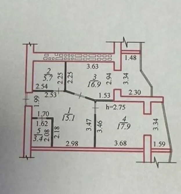 Продаж Квартира 2-кімнатна, 7/12 поверх на Победы наб., 42с Дніпро - фото 17