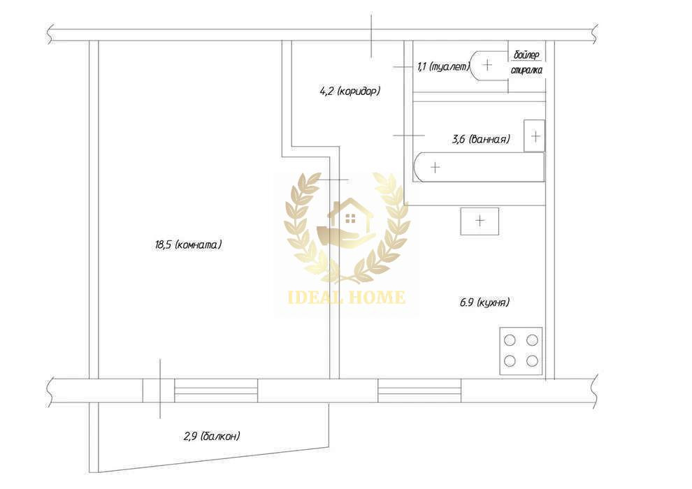Продаж Квартира 1-кімнатна на Симиренко ул., 24А Київ - фото 14