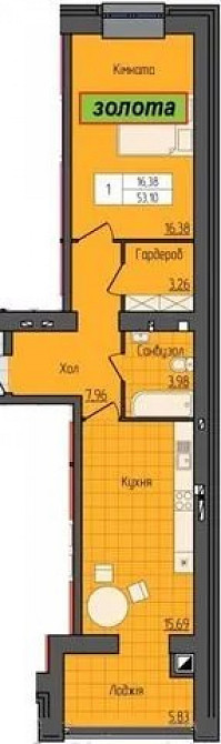 Продаж Квартира 1-кімнатна, 7/14 поверх на вул. Домбровського Житомир - фото 1