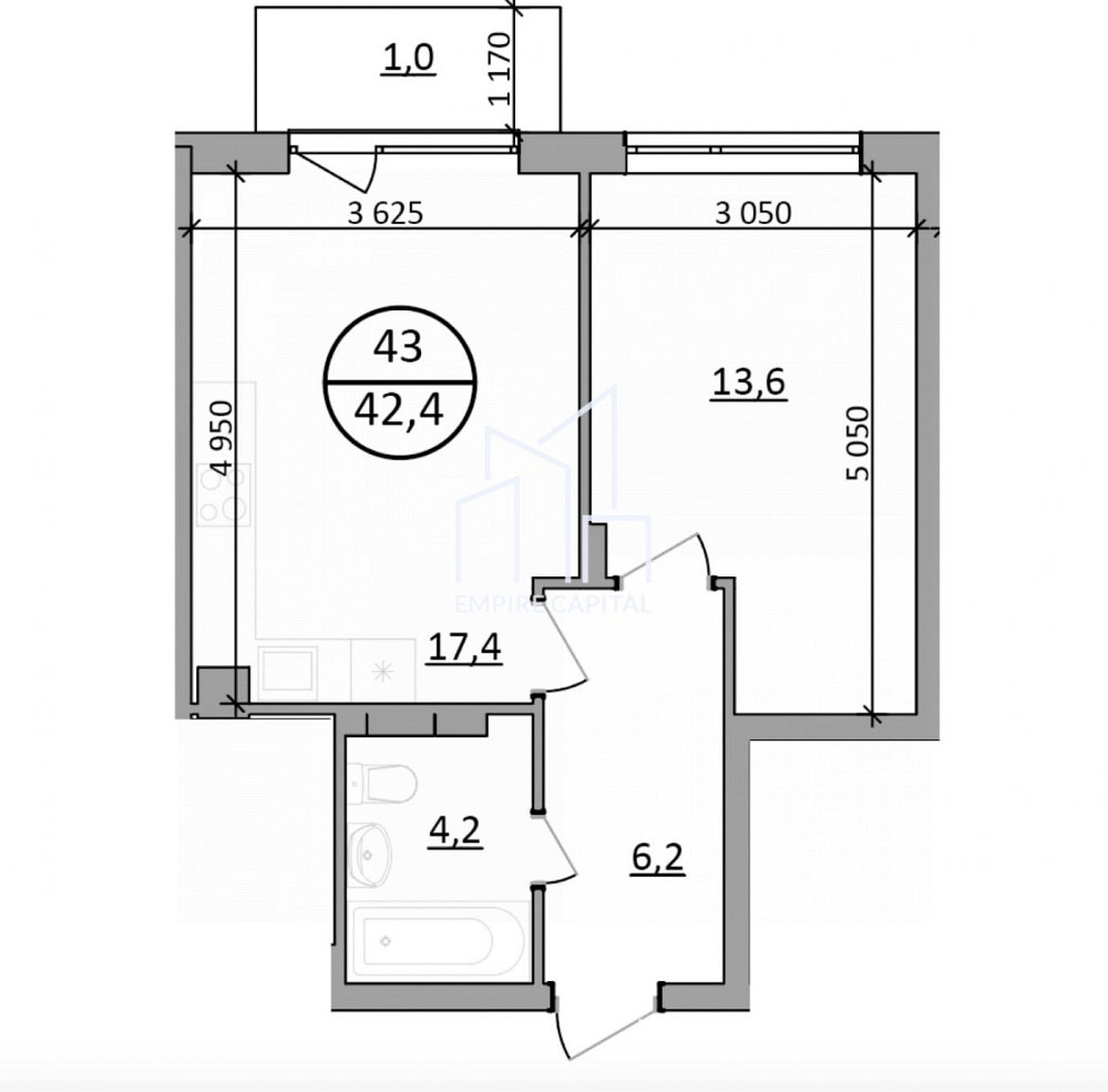 Продаж 1к квартири 42.4 кв. м Брюховичі (Перемишлянський район) - фото 3