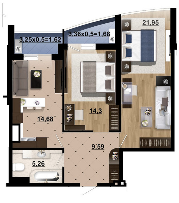 Продаж Квартира 2-кімнатна, 17/19 поверх на Кордонный пер. Одеса - фото 5