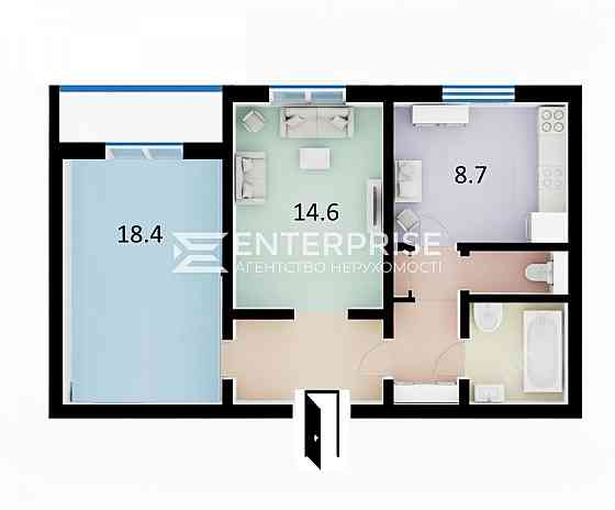 Продаж Квартира 2-кімнатна, 2/9 поверх на вул. Михайла Омеляновича-Павленка Киев