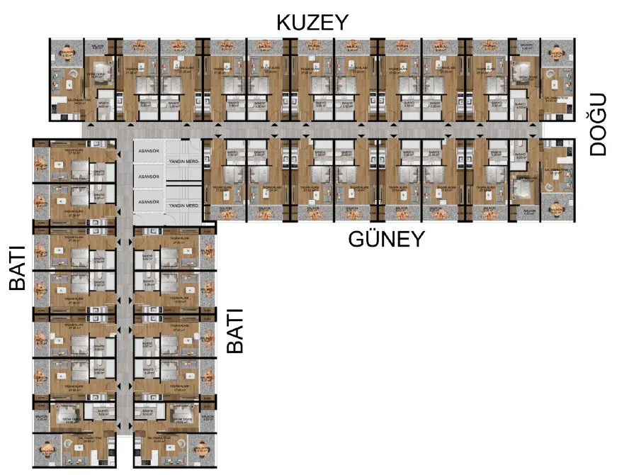 Квартира за границей 39 кв.м 1 комн. 1-й этаж г. Мерсин, на Томюк Мерсин - изображение 9