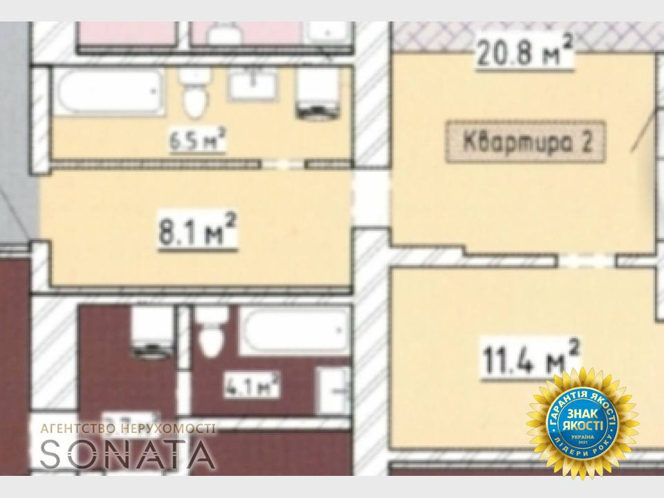 Продаж 1к Квартира 48.6 кв.м вул. Іллєнка, 4 Черкассы - изображение 11