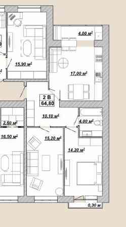 Продаж Квартира 2-кімнатна, 12/14 поверх на Княгинин вул., 44 Івано-Франківськ