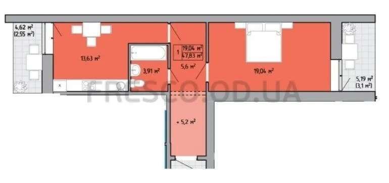 Продаж Квартира 1-кімнатна, 7/17 поверх на Жемчужная улица, 11 Одеса - фото 1