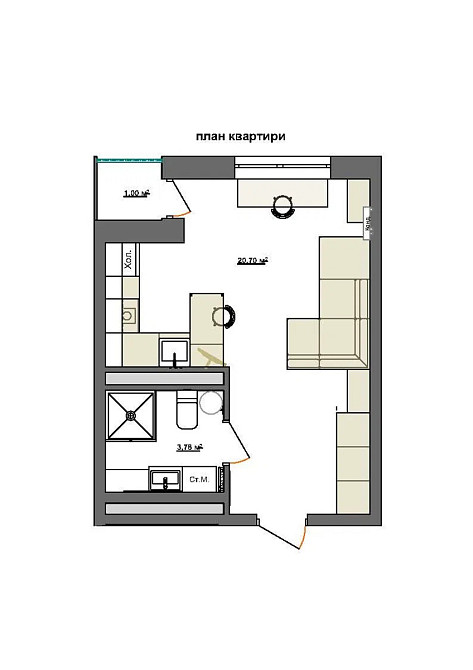 Оренда Квартира 1-кімнатна, 3/4 поверх на Березова, 44 Київ - фото 7