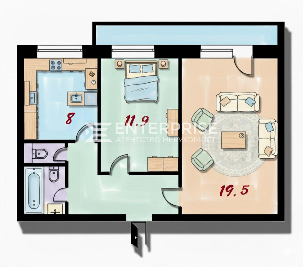 Продаж Квартира 2-кімнатна, 6/9 поверх на вул. Червоної Калини Київ - фото 1