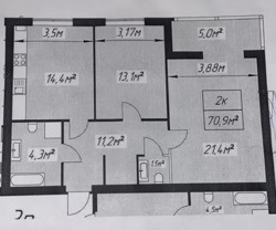 Продаж Квартира 2-кімнатна, 2/5 поверх на Національної Гвардії вул., 16с Ivano-Frankivs'k - photo 9