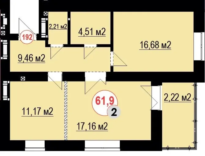 Продаж 2к Квартира 62 кв.м Квартал Віденський Івано-Франківськ - фото 3