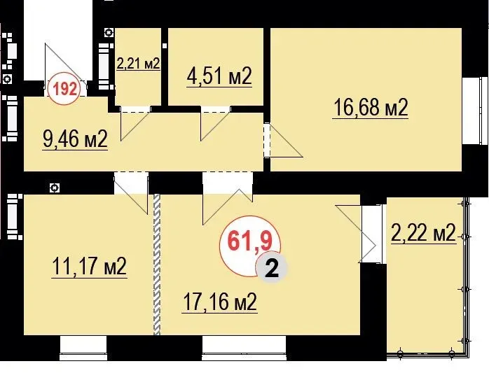 For sale 2-room Apartment 62 sq.m Квартал Віденський Ivano-Frankivs'k - photo 12