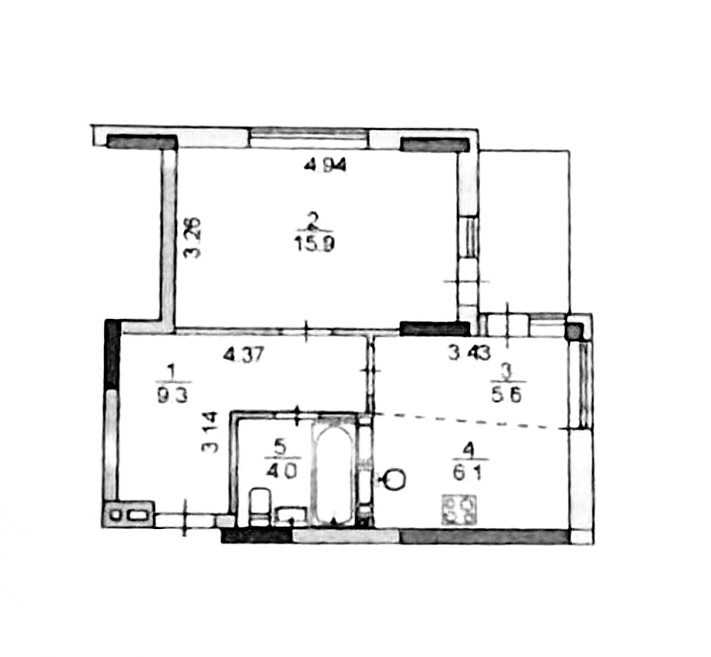 Продаж Квартира 1-кімнатна, 4/5 поверх на улица Квитки Цисык (Гамарника), д.32 Киев - изображение 5
