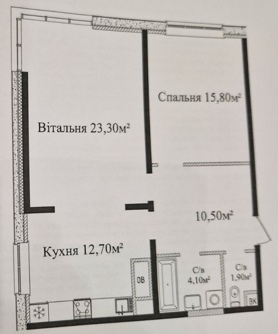 Красивая 2 х комнатная квартира в новом доме Аркадия. ЖК SEA VIEW . Гагаринское Плато. Приморский район. Одесса - изображение 11