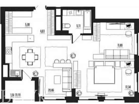 Продаж Квартира 1-кімнатна, 3/17 поверх на Ковельська Луцьк