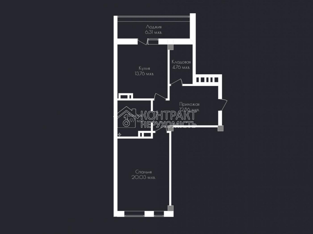 Продаж Квартира 1-кімнатна, 16/17 поверх на вул. Валентиновская Харків - фото 2