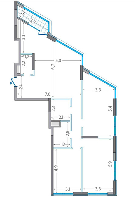 Продаж Квартира 3-кімнатна, 23/25 поверх на Осокорська вул., д. 2а Kiev - photo 1