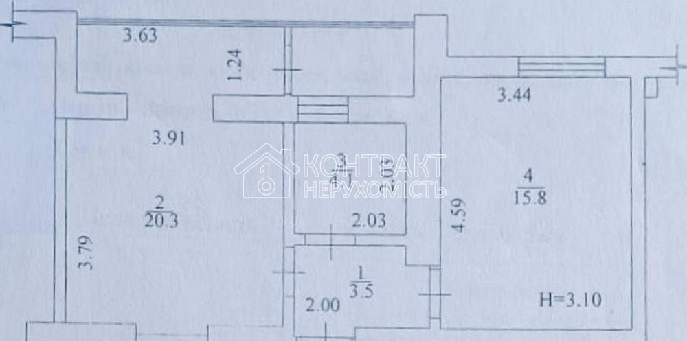 Продаж Квартира 1-кімнатна, 4/8 поверх на вул. Сумська Харьков - изображение 8