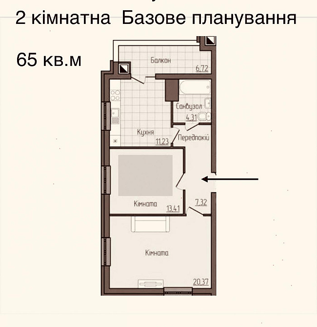 Продаж Квартира 2-кімнатна, 13/14 поверх на вул. Домбровського Житомир - фото 8