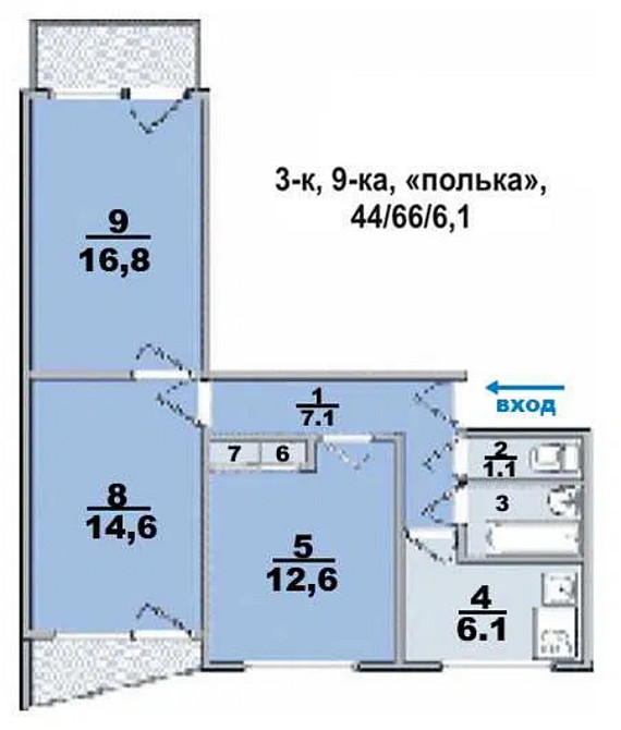 продам 1,2 3х кімнатної квартири в районі Ковалівка. Кропивницький - фото 1