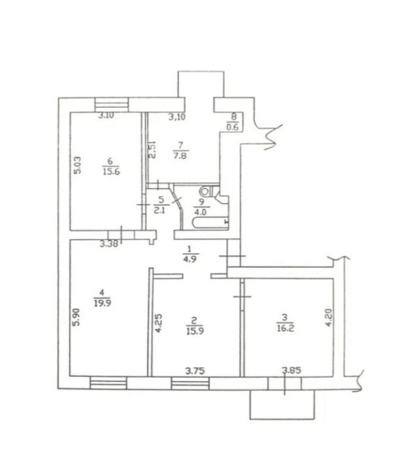 Продаж Квартира 4-кімнатна, 6/6 поверх на Тараса Шевченка вул., 58 Киев - изображение 7