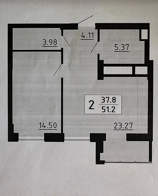 Продаж 1к квартири 51.2 кв. м на вул. Енергетична Тернопіль - фото 1