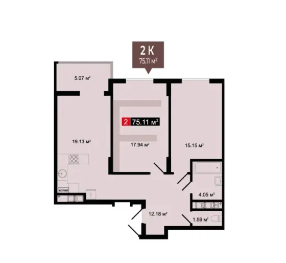 No commission 2 rooms 75m2 Residential complex Cozy house Vinnyky Vynnyky