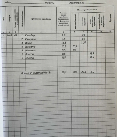 Продаж 2к квартири 56.7 кв. м на вул. Поліська Ternopil' - photo 7