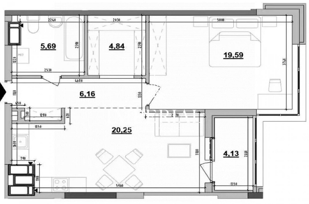 Продаж Квартира 1-кімнатна, 20/26 поверх на вул. Коновальця Євгена Київ - фото 11