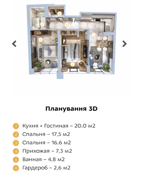 Продам 2-х комнатную квартиру в ЖК "Авторский Район" (с.Фонтанка) Фонтанка - фото 6