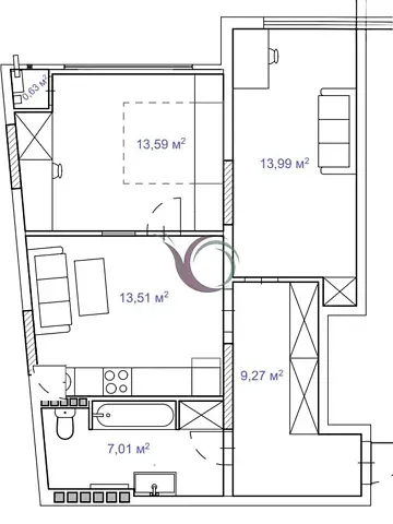 Продаж 2к Квартира 57 кв.м ЖК Київський Тернопіль - фото 10