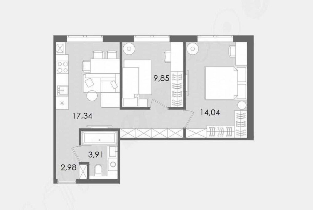 Продаж 2к Квартира 48 кв.м Богдана Хмельницького вул., 25а  - изображение 2