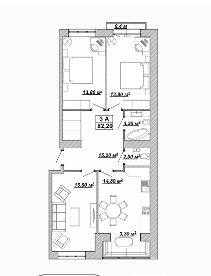 Продаж Квартира 3-кімнатна, 5/12 поверх на вул. Княгинин Івано-Франківськ - фото 1