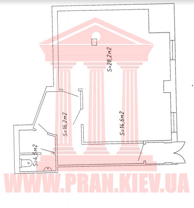 Оренда офісне приміщення на Межигорская ул. поверх - 1/3 Київ - фото 2