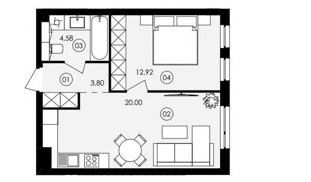 Продаж Квартира 1-кімнатна, 1/6 поверх на вул. Героїв Майдану Сокільники - фото 5