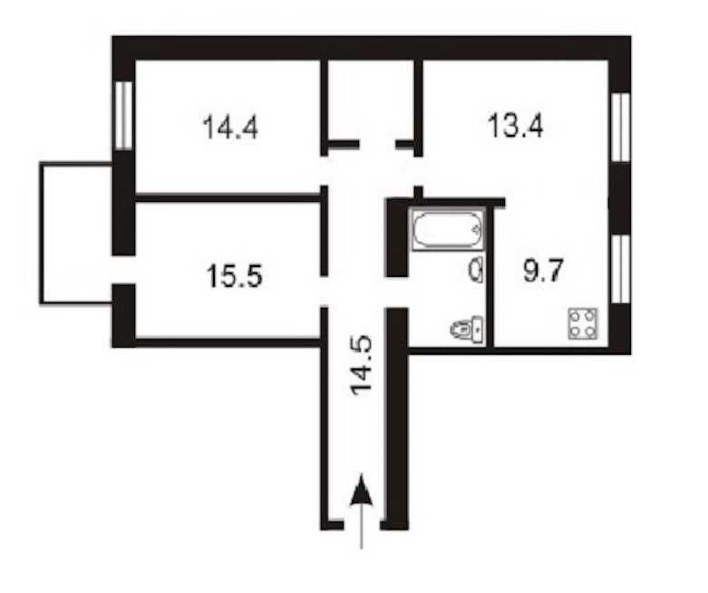 Продаж Квартира 3-кімнатна, 2/5 поверх на Саксаганского вул., д. 41В Киев - изображение 2