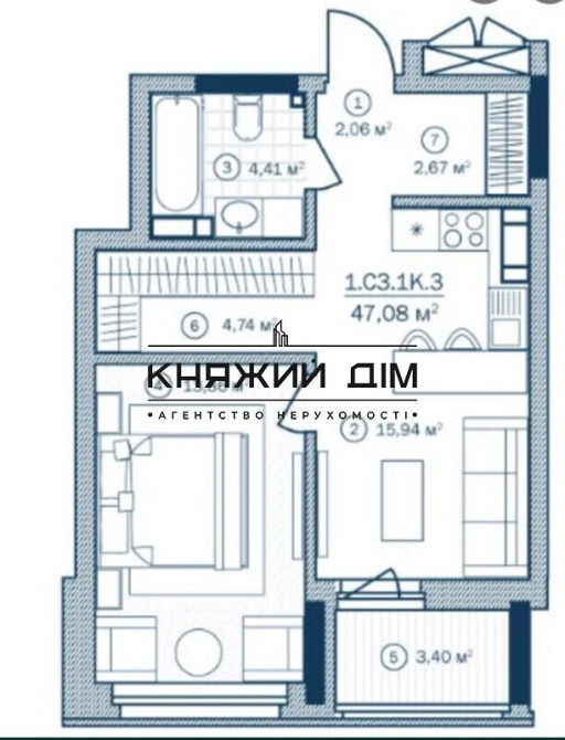 Продаж 1- кімнатної в ЖК Rusaniv Residence ,м.Лівобережна Київ - фото 13