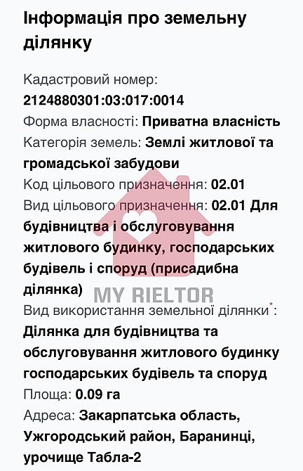 Продаж земельної ділянки 9 соток Uzhhorod - photo 2