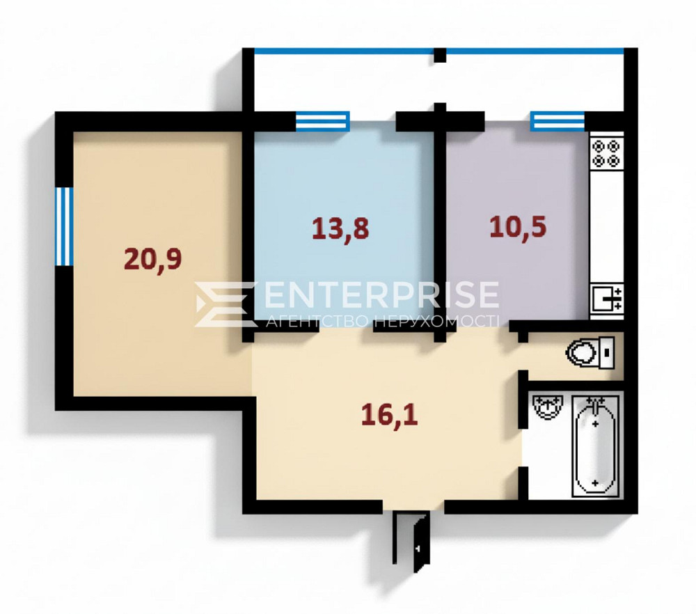 Оренда Квартира 2-кімнатна, 7/17 поверх на вул. Григоренко Петра Киев - изображение 2
