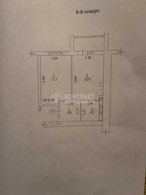 Продаж Квартира 1-кімнатна, 8/9 поверх на вул. Барабашова Харьков - изображение 4