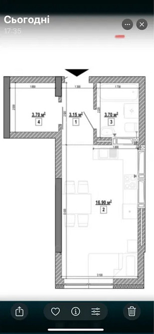 Продаж Квартира 1-кімнатна, 7/11 поверх на Рибалка Маршала, 5а Київ - фото 9