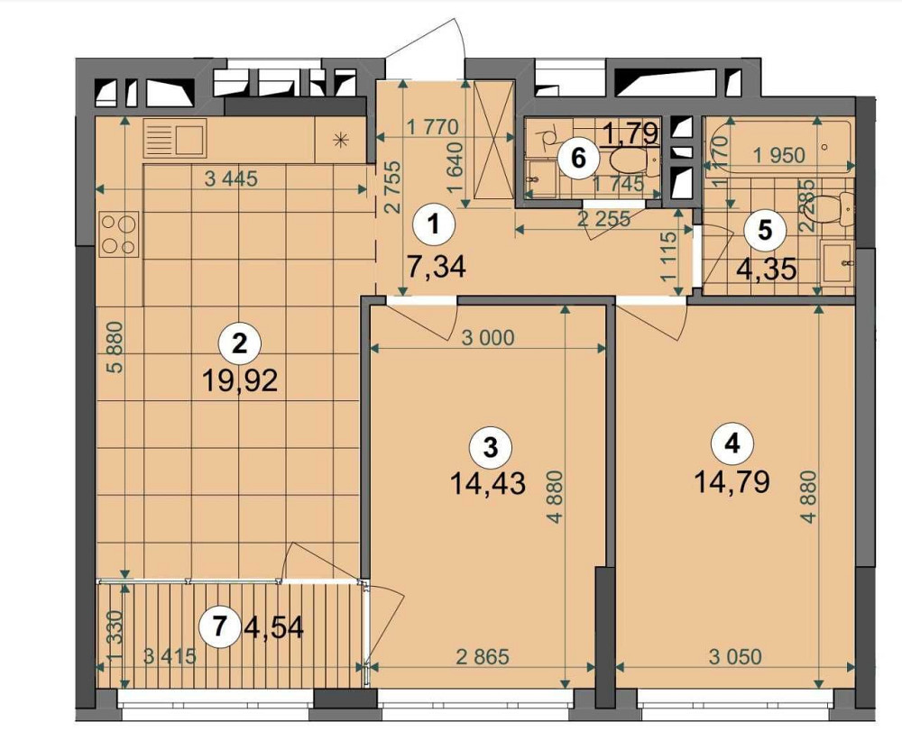 Продаж Квартира 2-кімнатна, 10/10 поверх на Віктора Некрасова вул., д. 6 Киев - изображение 8