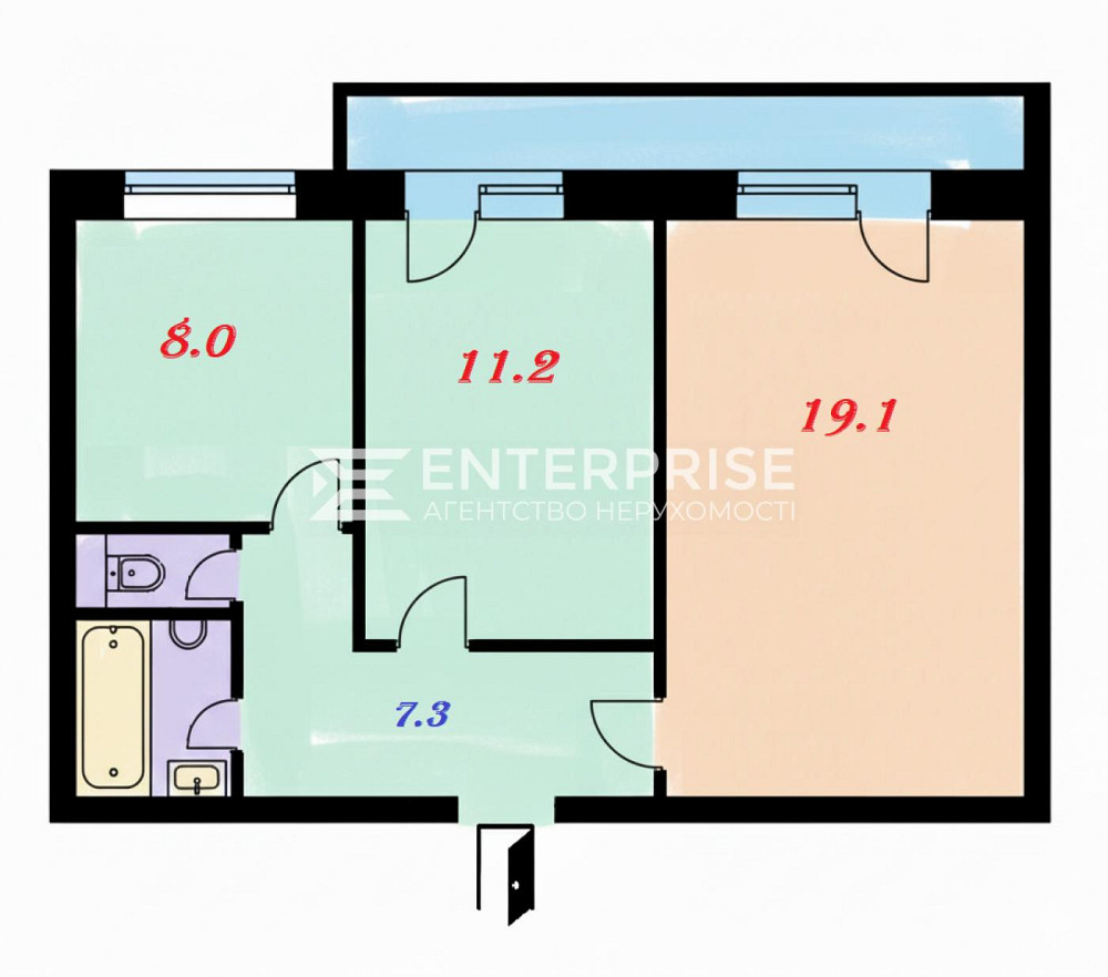 Продаж Квартира 2-кімнатна, 9/9 поверх на вул. Рональда Рейгана Киев - изображение 9