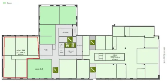 For rent Office Spaces area 302 sq.m  Dnipro Вул Шевченка Dnipro