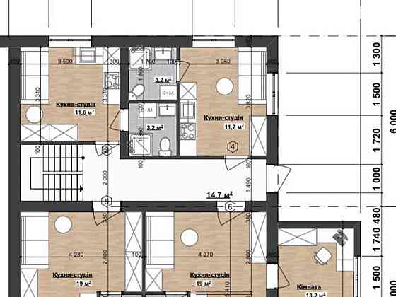 Продаж Квартира 1-кімнатна, 1/3 поверх на братів котенків Vinnytsya