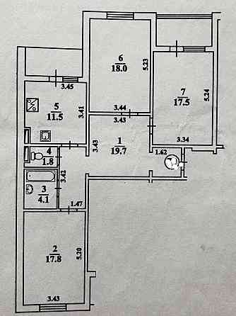 Продаж Квартира 3-кімнатна, 16/20 поверх на Закревського Миколи вул., д. 97 Kiev
