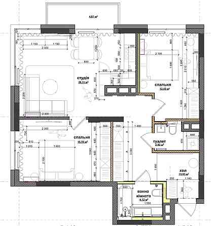 Продаж Квартира 3-кімнатна, 22/24 поверх на Джона Маккейна вул., д. 1-Б Київ