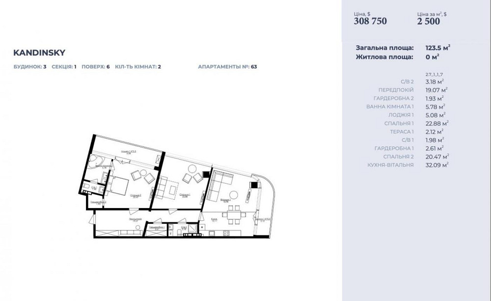 Продаж Квартира 2-кімнатна, 21/22 поверх на Французский ул. Одеса - фото 3